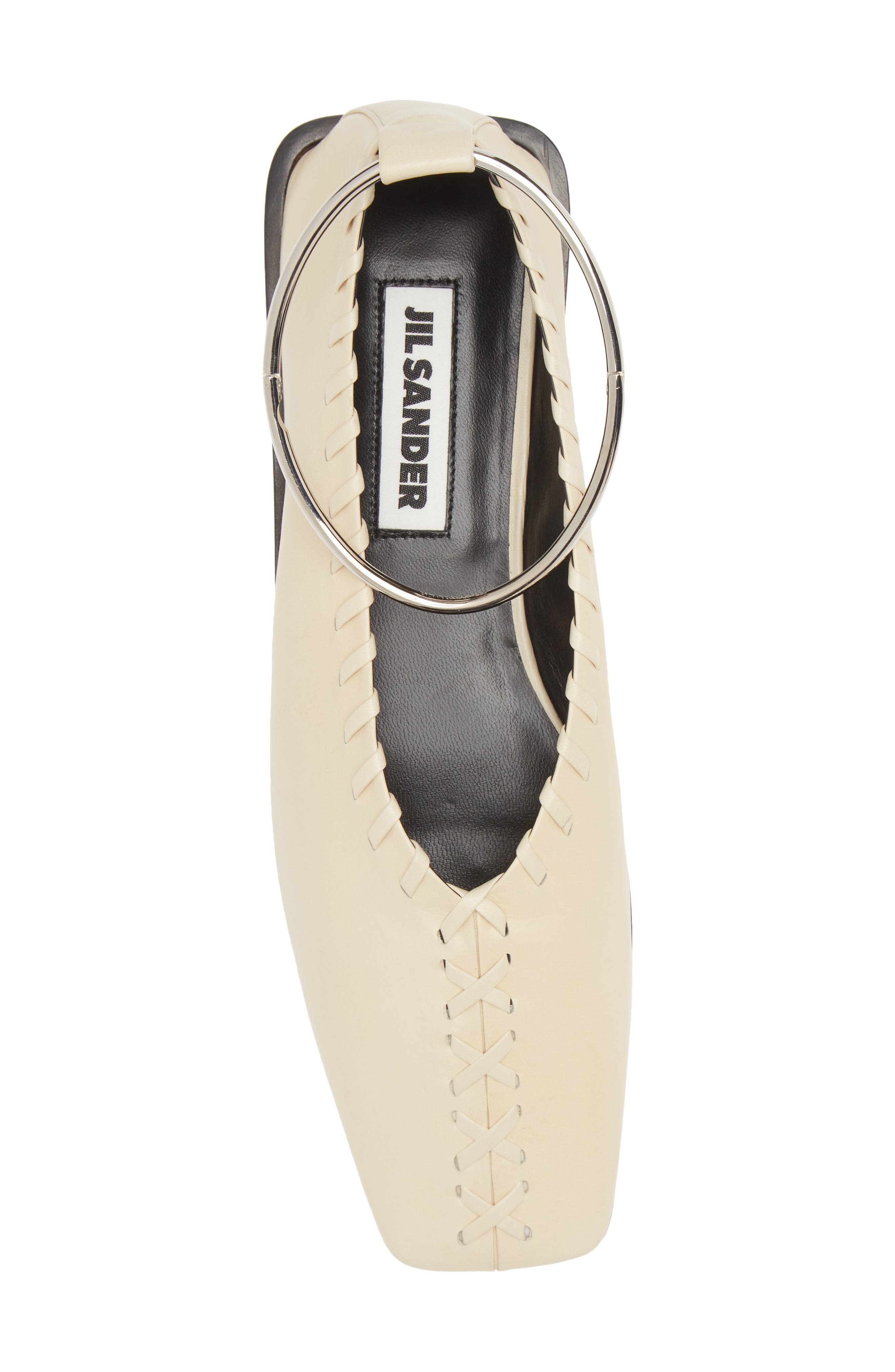 Jil Sander Anklet Ballerina Flat, Alternate, color, 