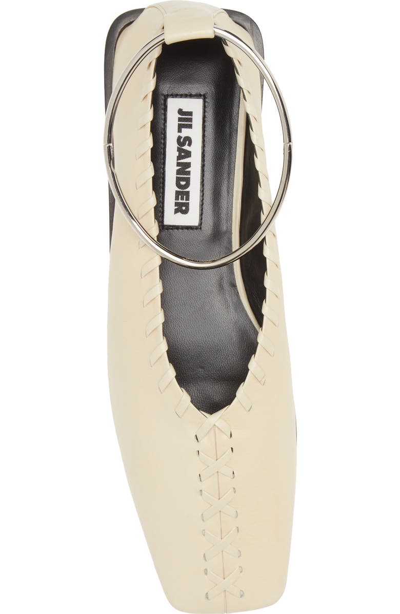 Jil Sander Anklet Ballerina Flat, Alternate, color,