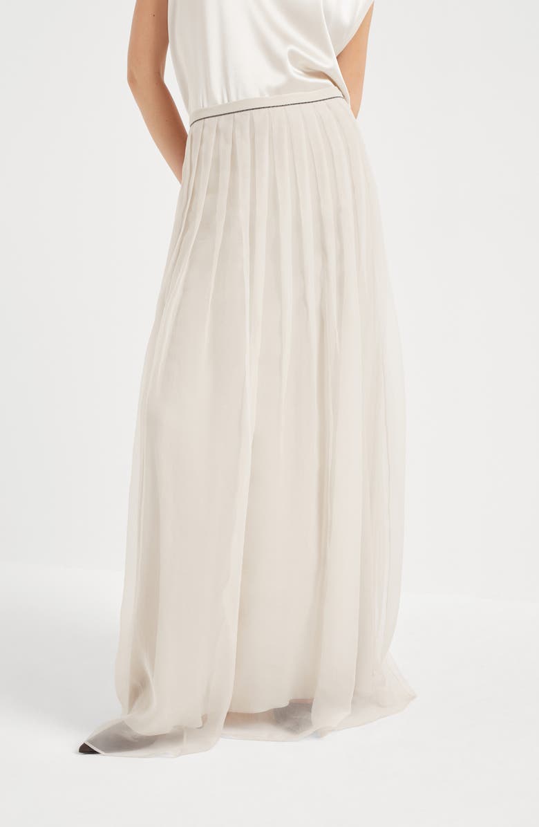 Brunello Cucinelli Pleated Maxi Skirt, Alternate, color, 