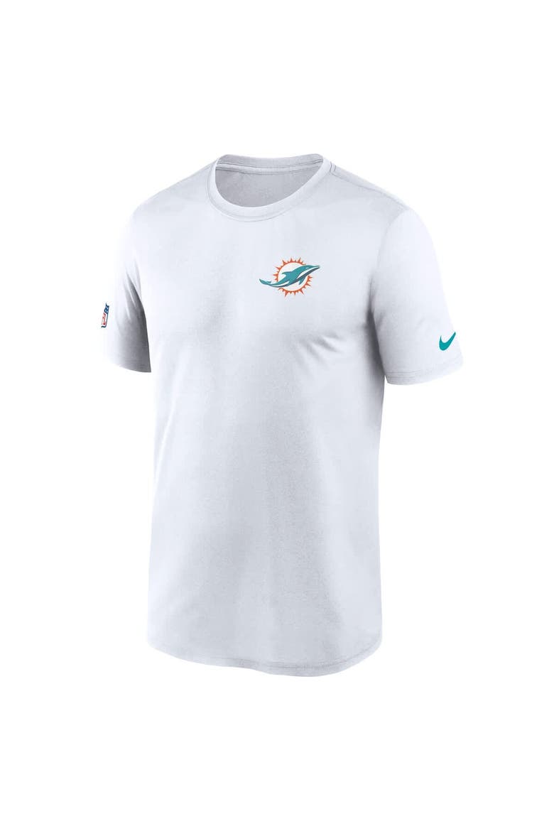 Men's Nike White Miami Dolphins Sideline Legend Small Logo Dri-FIT T-Shirt, Alternate, color, White
