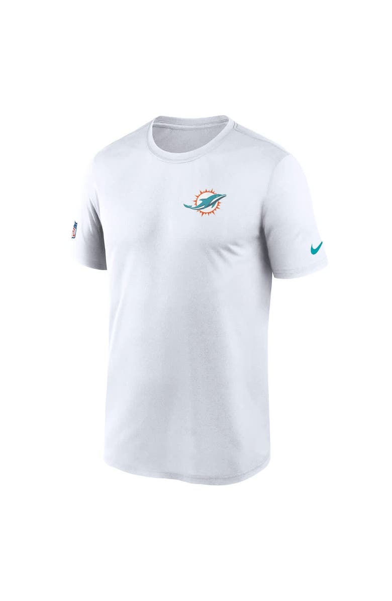 Nike Men's Nike White Miami Dolphins Sideline Legend Small Logo Dri-FIT T-Shirt, Alternate, color, White