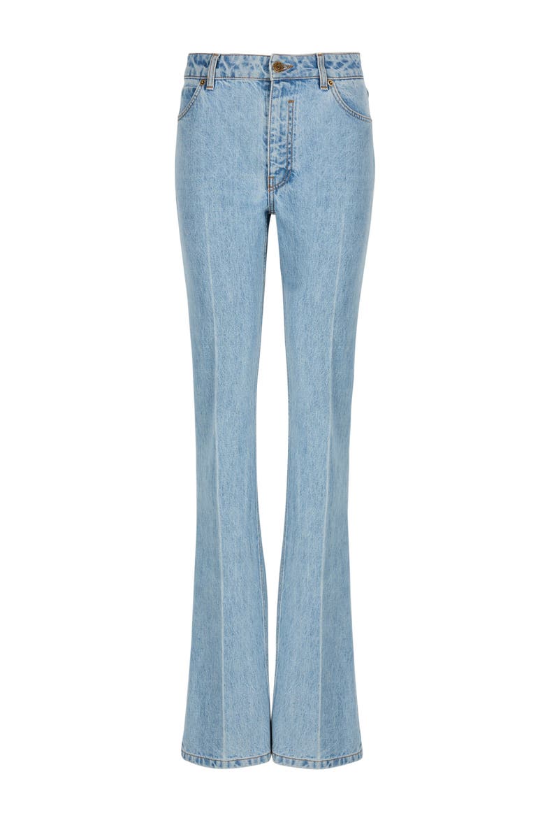 Denim high-waisted jeans, Main, color, blue