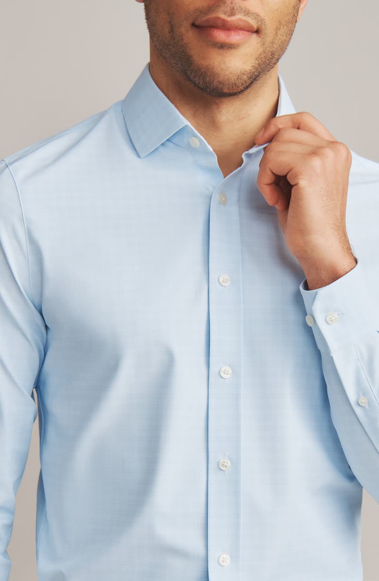 Rhone State of Mind Slim Fit Button-Up Shirt, Alternate, color, Light Blue Check