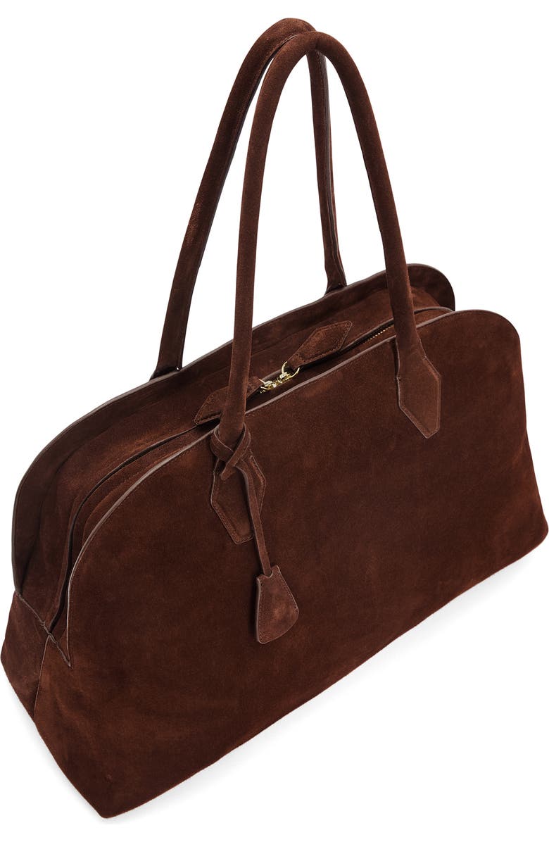 Reformation Seraphina Suede Tote, Alternate, color, Espresso Suede