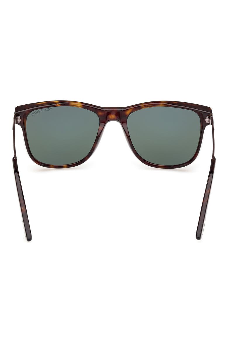 53mm Square Sunglasses, Alternate, color, HAVANA GUNMETAL / GREEN
