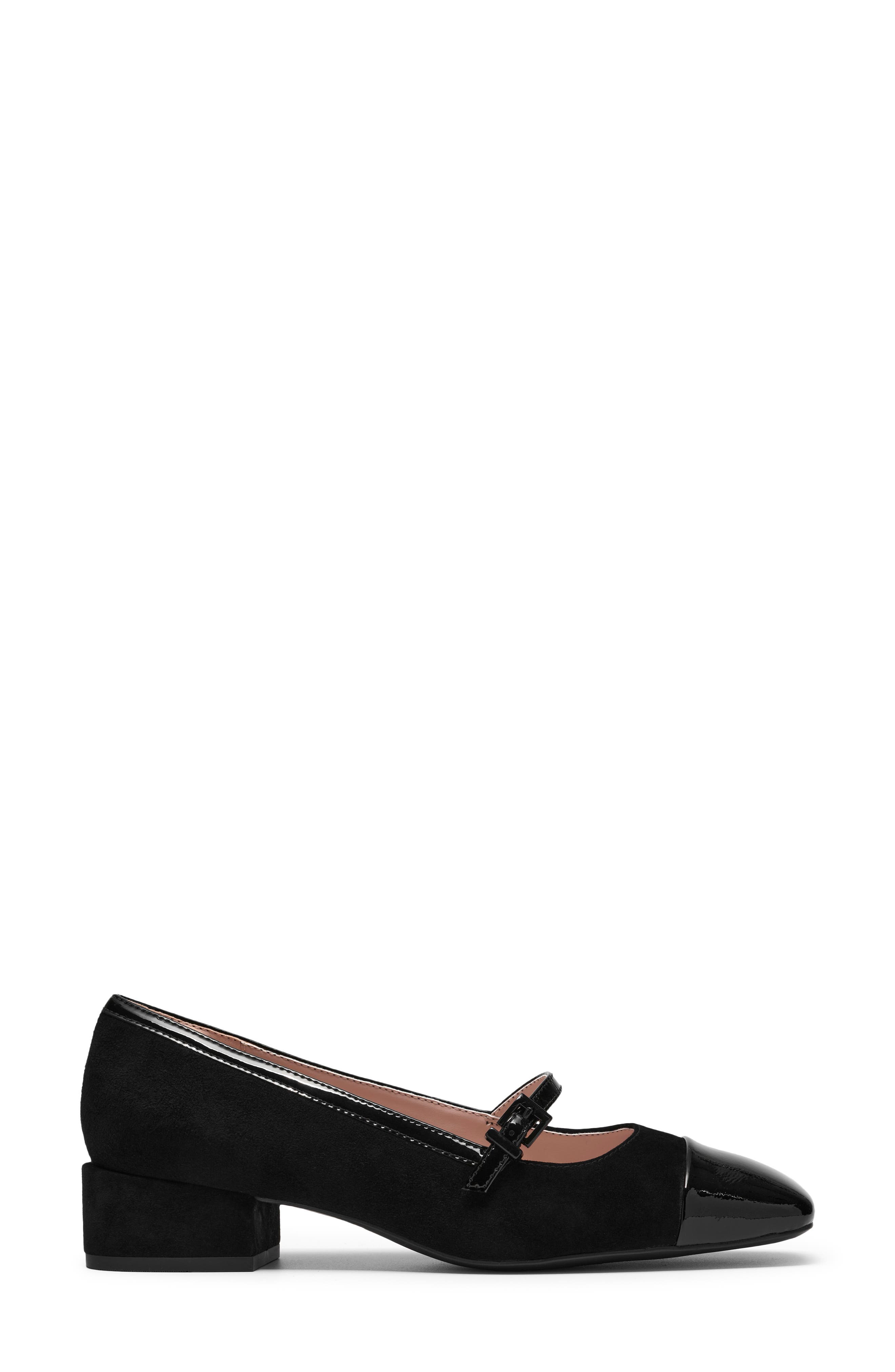 Crista Strap Leather Mary Jane Pump, Alternate, color, BLACK COMBI