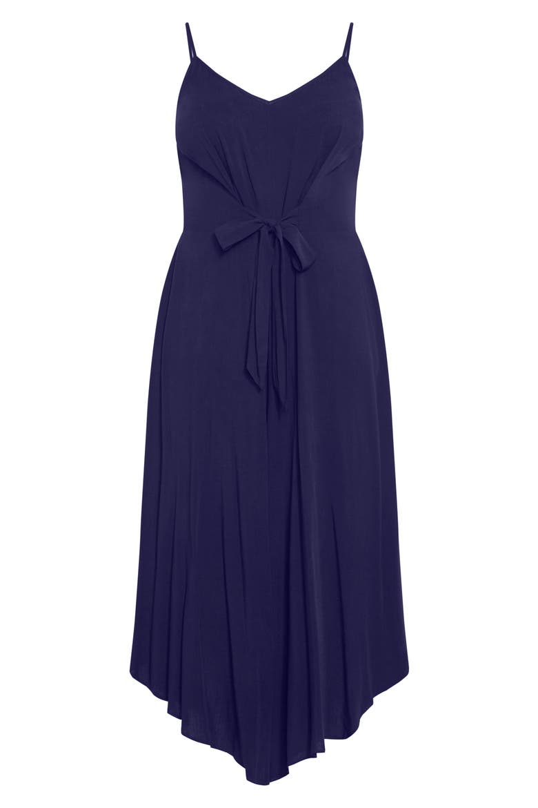 Sara Tie Waist Sleeveless Jumpsuit, Alternate, color, NAVY