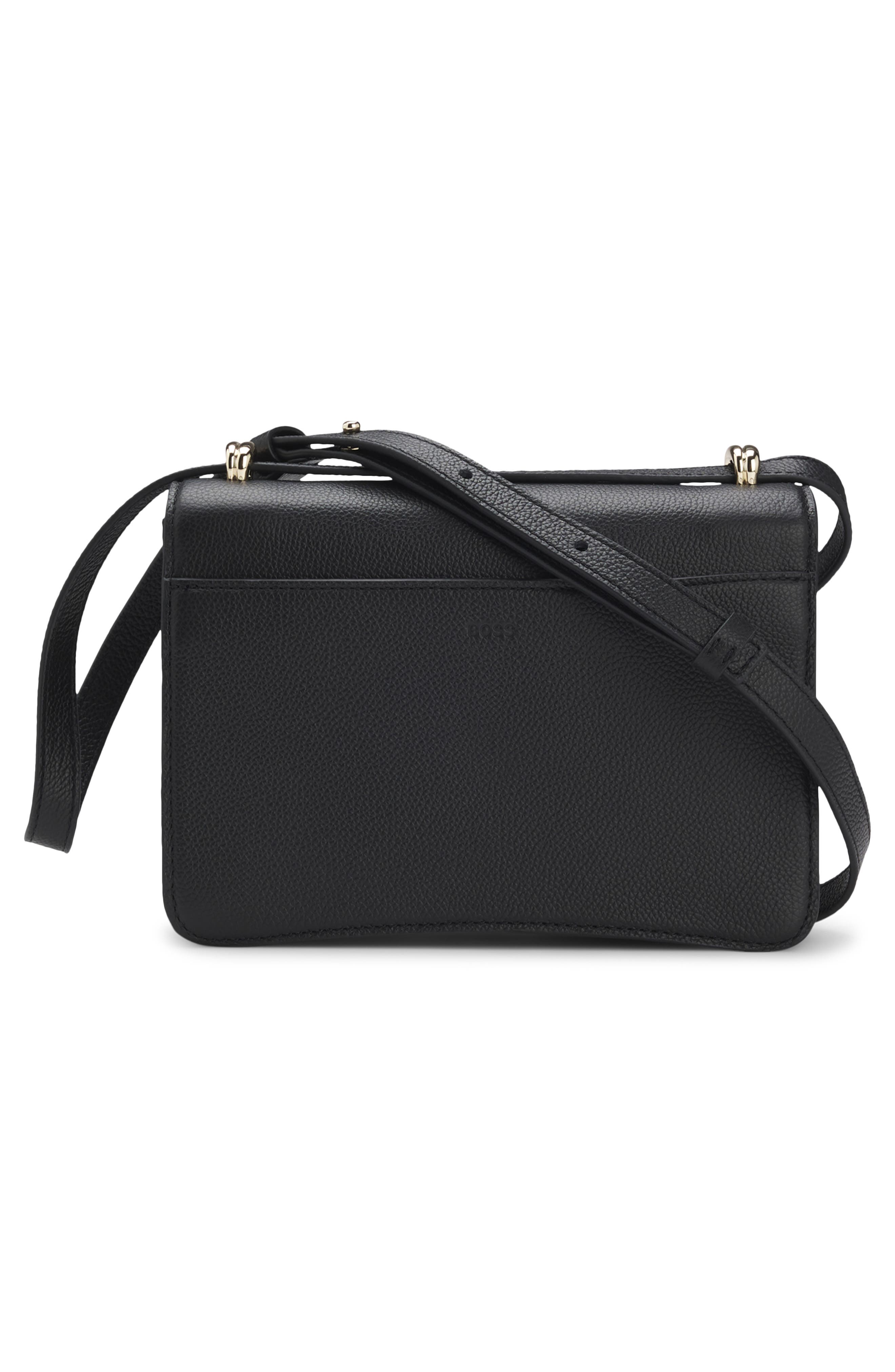 HUGO Beyond Leather Crossbody Bag, Alternate, color, Black