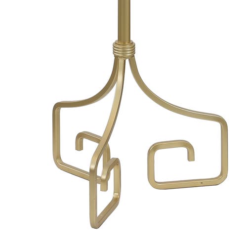 Jonathan Y Newman 61.5" Transitional Glam Metal Led Floor Lamp, Gold Painting In Gold Painting