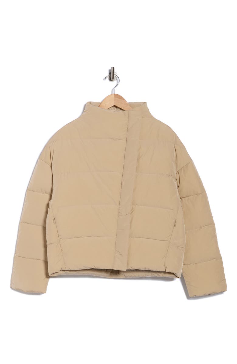 Theory Offset Down Puffer Jacket, Alternate, color, Clay