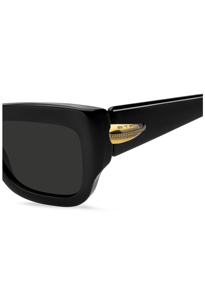 56mm Rectangular Sunglasses, Alternate, color, BLACK/ GREY