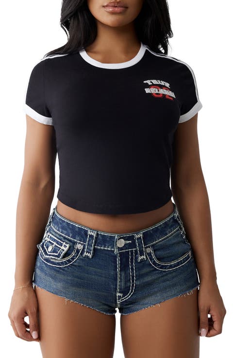 Logo Appliqué Cotton Graphic Baby Tee