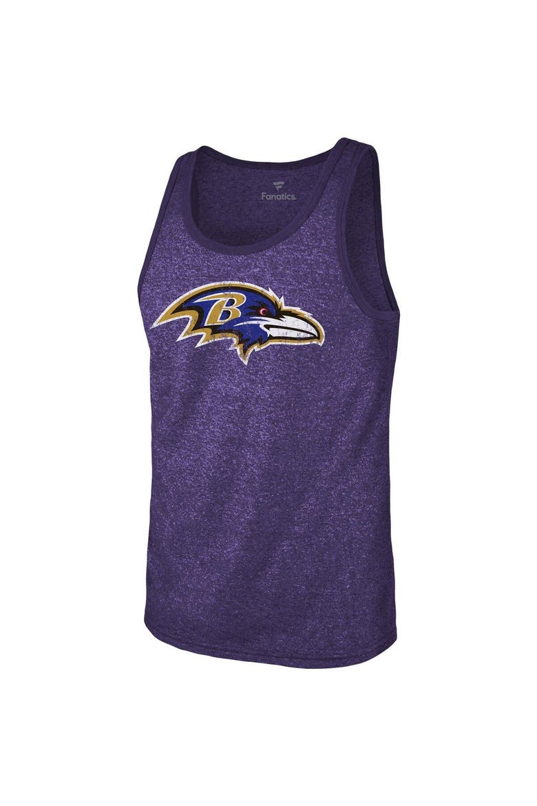 Men's Majestic Threads J.K. Dobbins Heathered Purple Baltimore Ravens Name & Number Tri-Blend Tank Top, Alternate, color, Purple