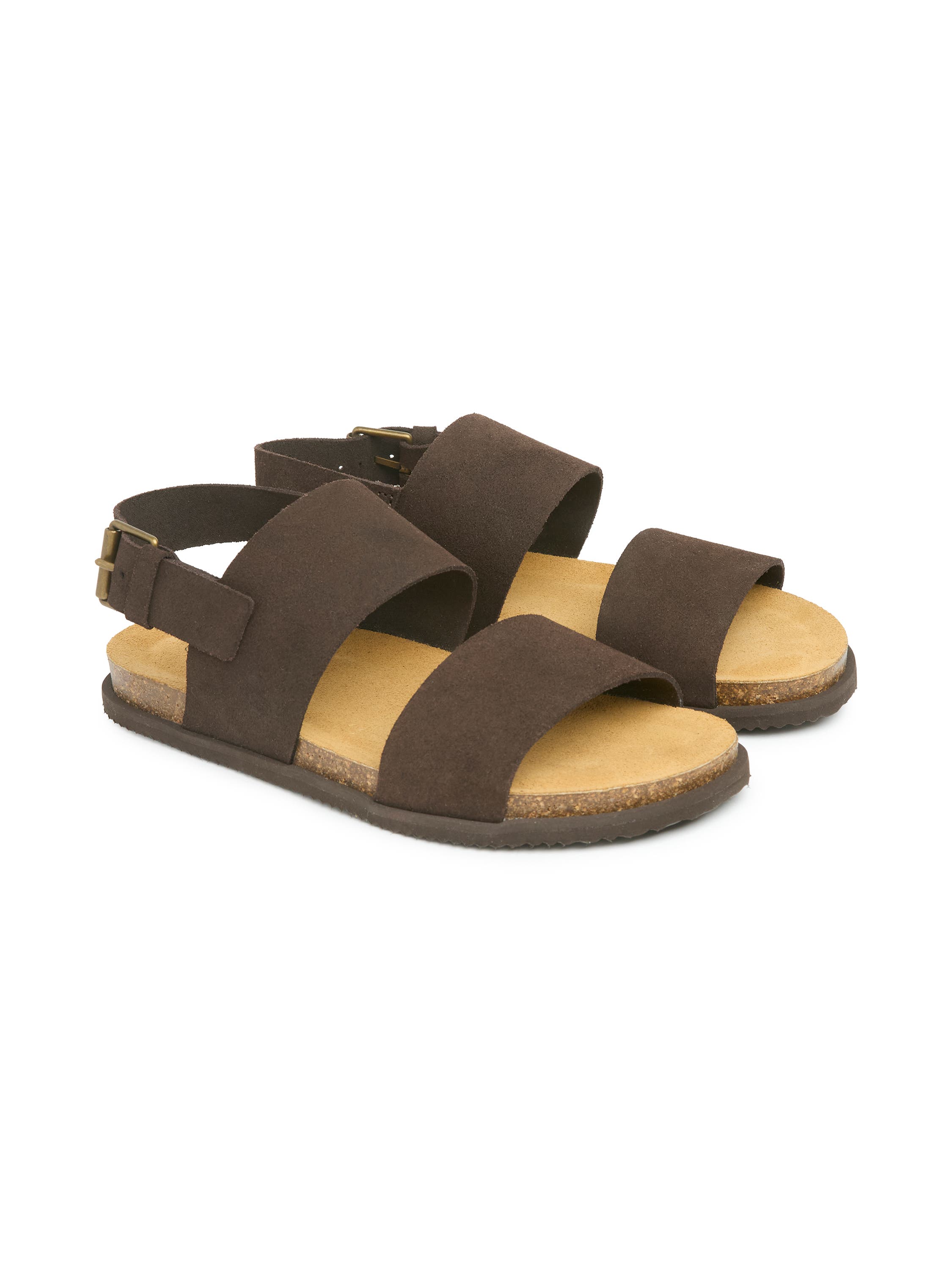 Celtic & Co. Double Strap Sandal, Alternate, color, Chocolate Brown