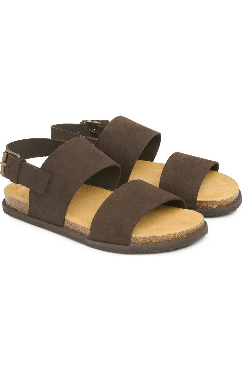 Celtic & Co. Double Strap Sandal, Alternate, color, Chocolate Brown