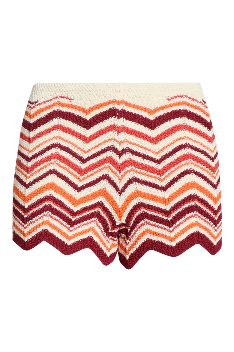 Chevron Knit Cover-Up Microshorts, Alternate, color, TOFFEE TWIST