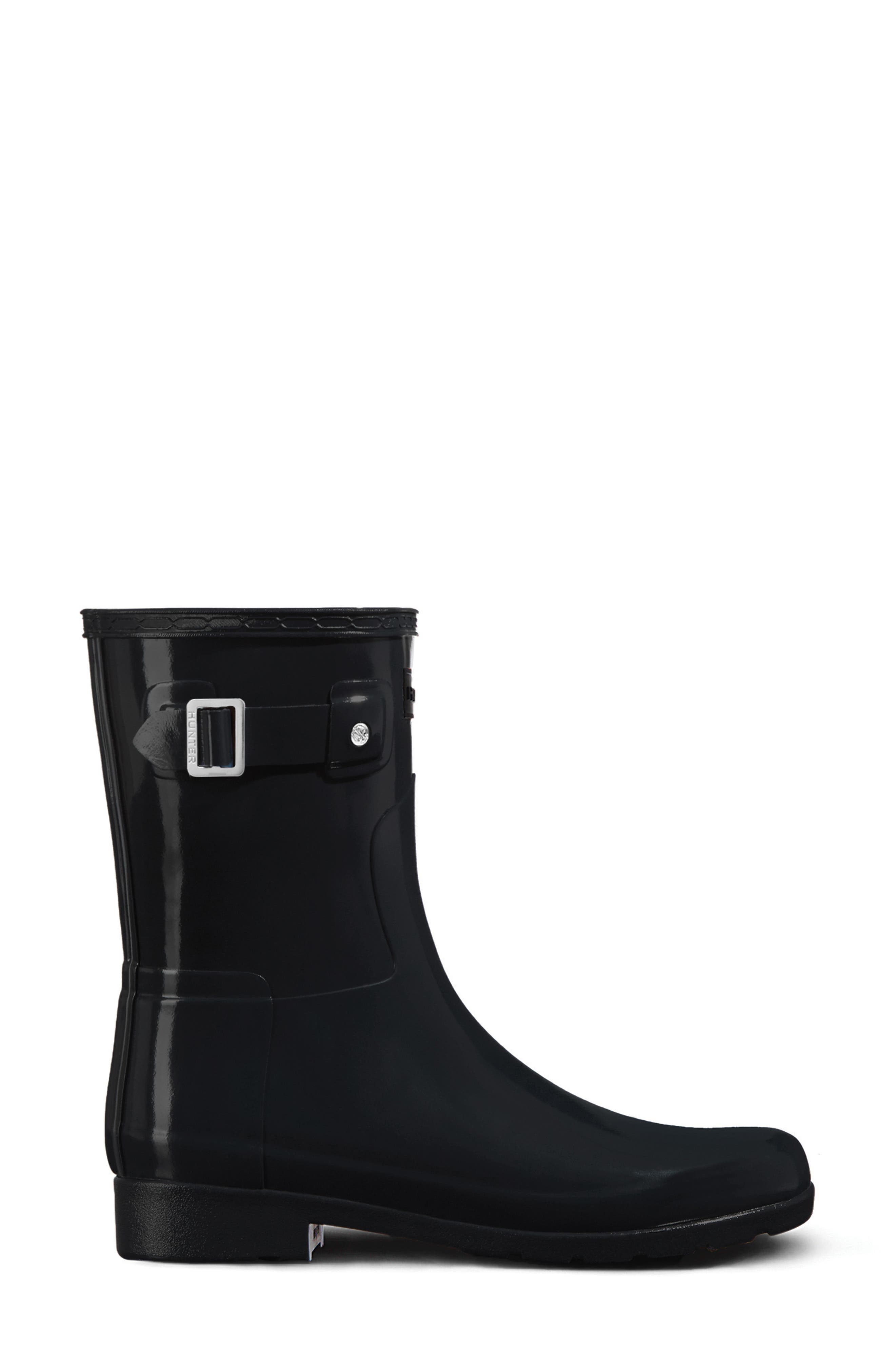 Hunter Refined Short Gloss Rain Boot, Alternate, color, 
