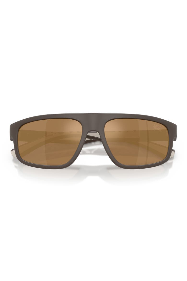 BE4501U 57mm Rectangle Sunglasses, Alternate, color, MATTE BROWN / BROWN BRONZE