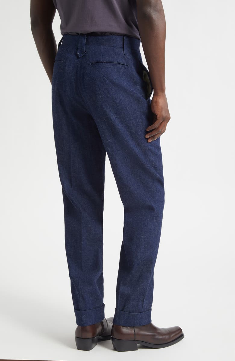 Double RL Slim Fit Denim Western Straight Leg Pants, Alternate, color, Indigo