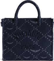 Zadig & Voltaire Angel Logo Monogram Denim Tote