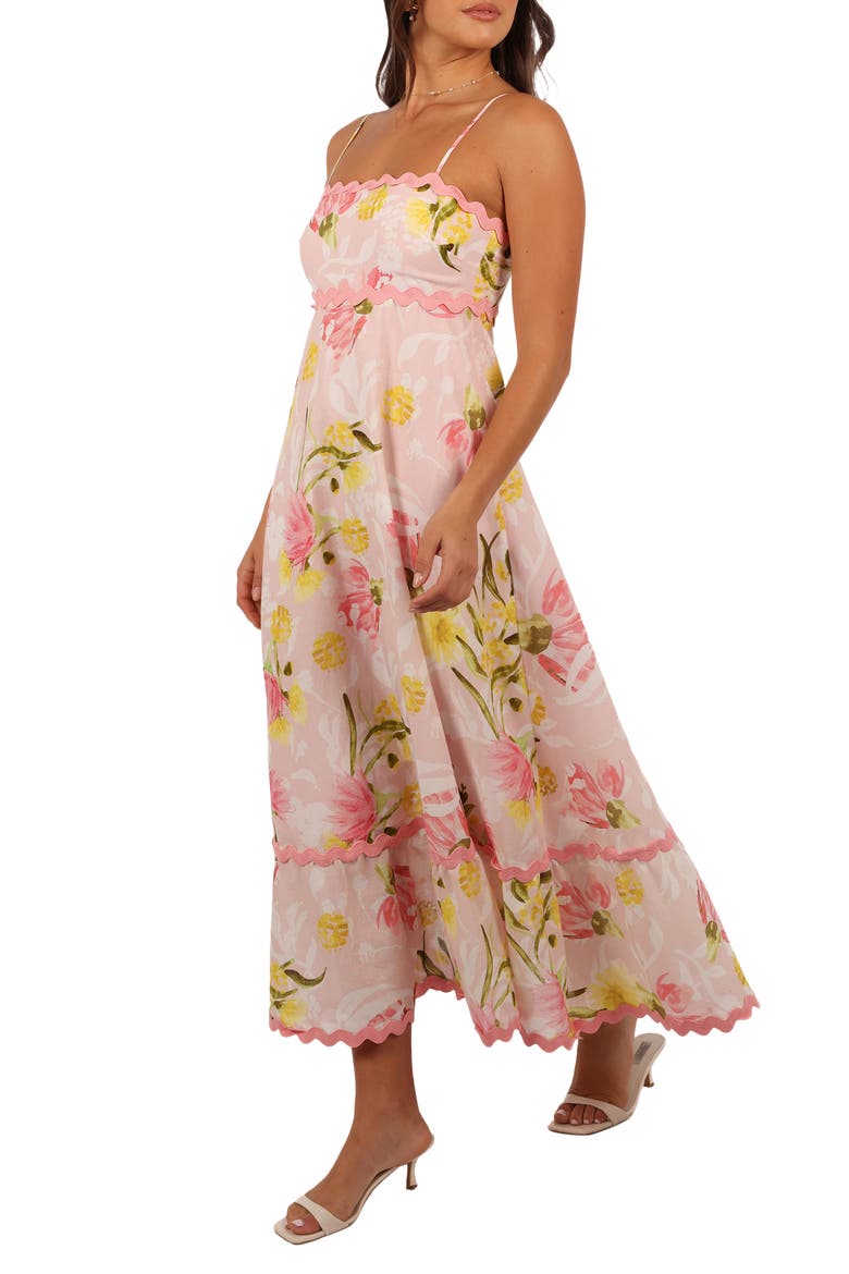 Layla Floral Cotton & Linen Maxi Sundress, Alternate, color, ACACIA BLOSSOM