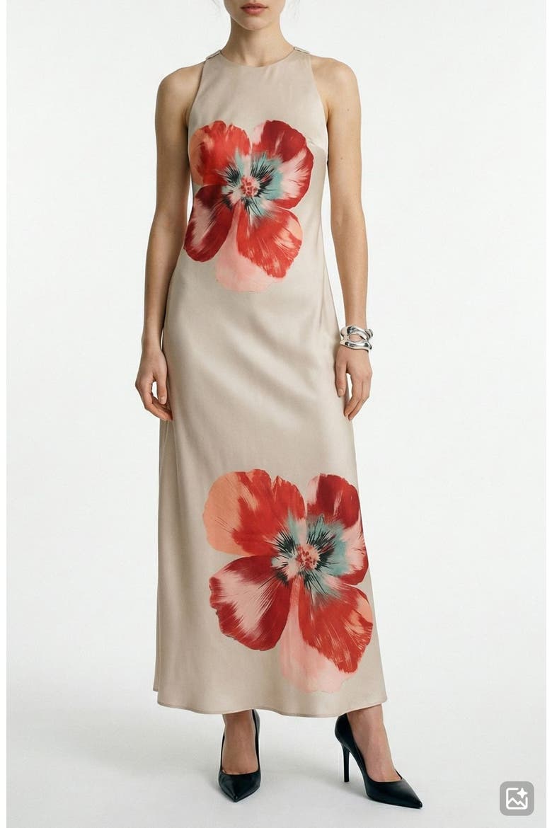 Reba Hibisca Maxi Dress, Main, color, CEMENT PRINT HIBISCUS