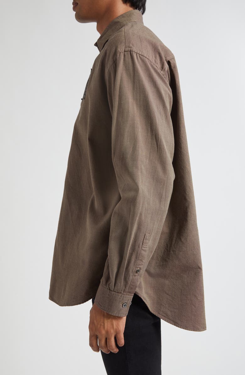 Undercover Oversize Button-Up Shirt, Alternate, color, Brown Check