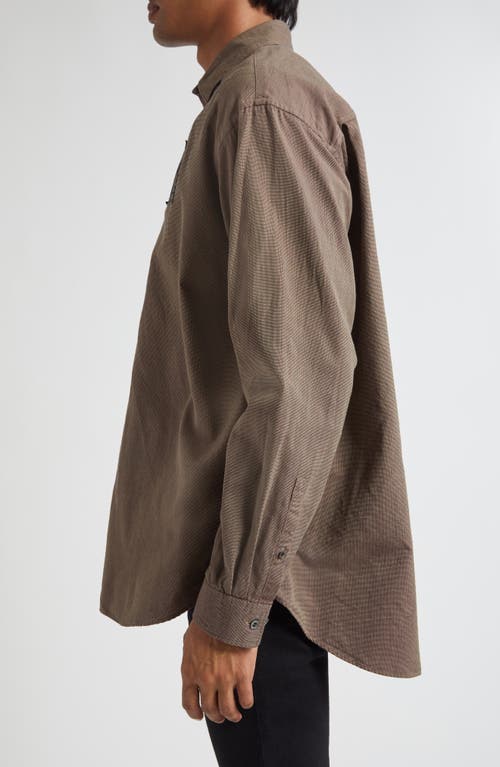Undercover Oversize Button-up Shirt In Brown