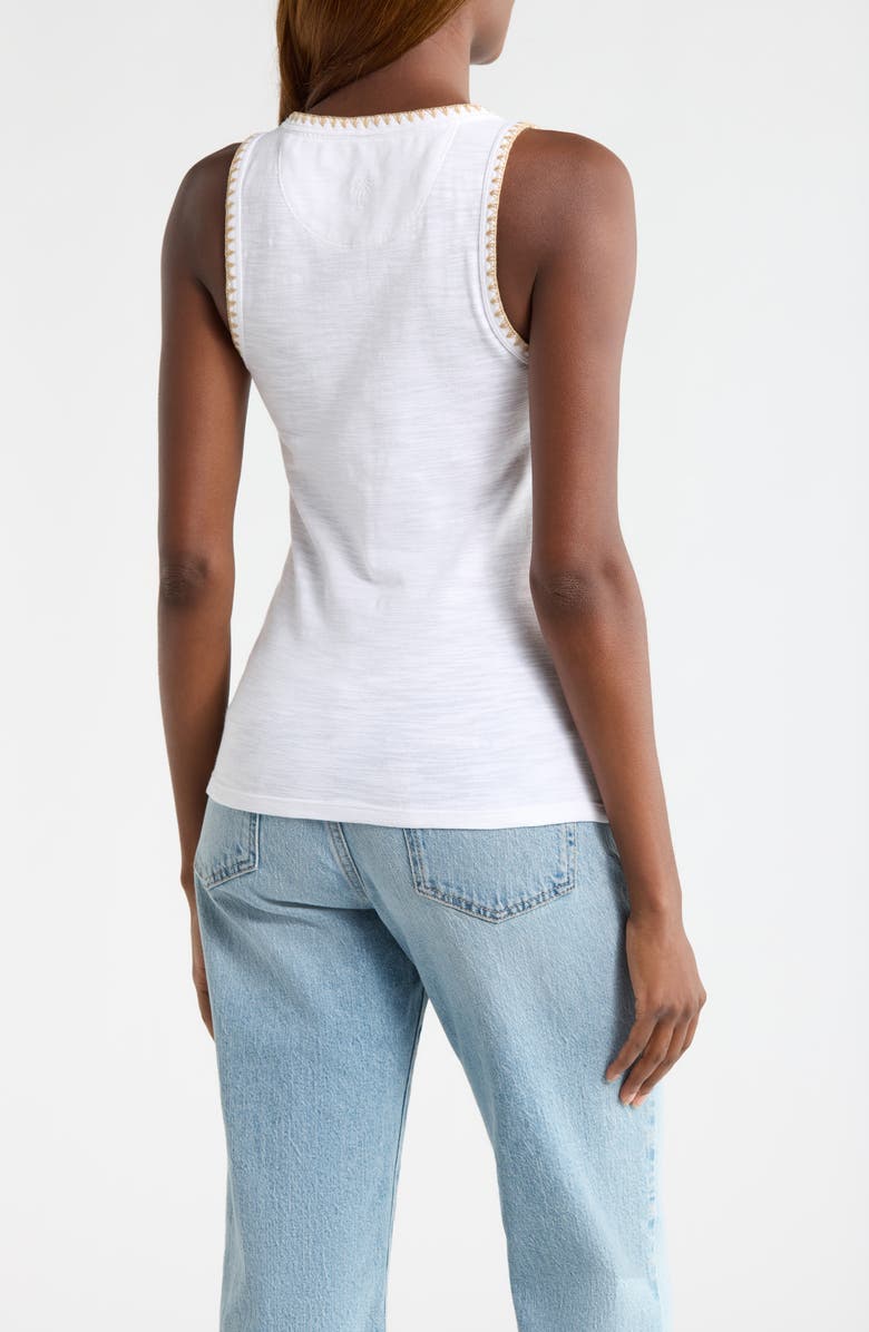 Tommy Bahama Ashby Isles Embroidered Slubbed Cotton Tank, Alternate, color, White