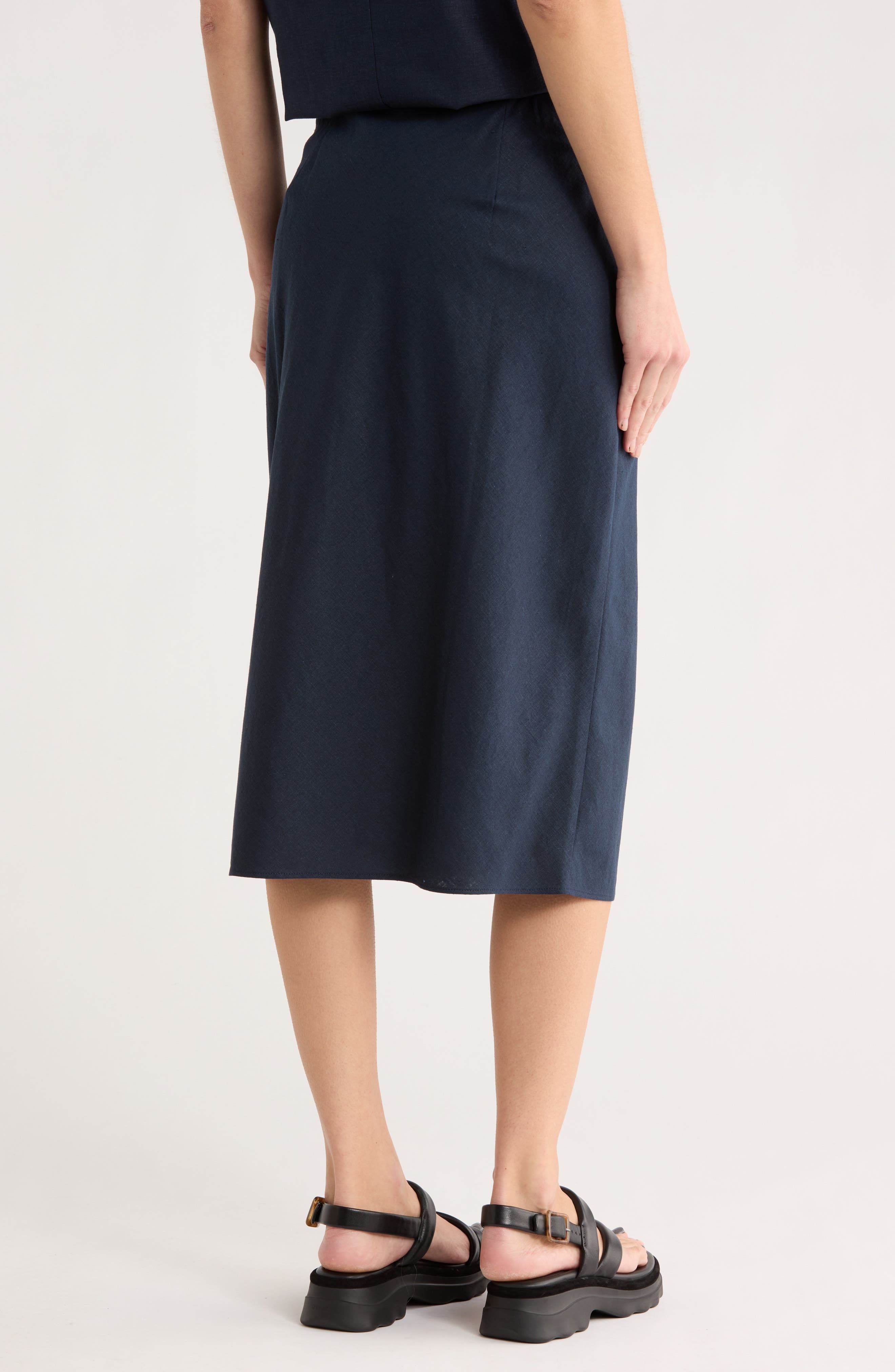 Linen Blend Slip Skirt - image 4