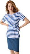 Jessica London Tie-Front Short Sleeve Knit Tee
