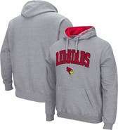 COLOSSEUM Men's Colosseum Heathered Gray Illinois State Redbirds Arch & Logo 3.0 Pullover Hoodie