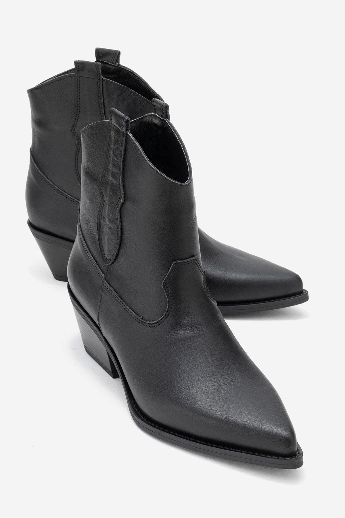 Forever & Always Shoes Elia Leather Western Boot, Alternate, color, Black