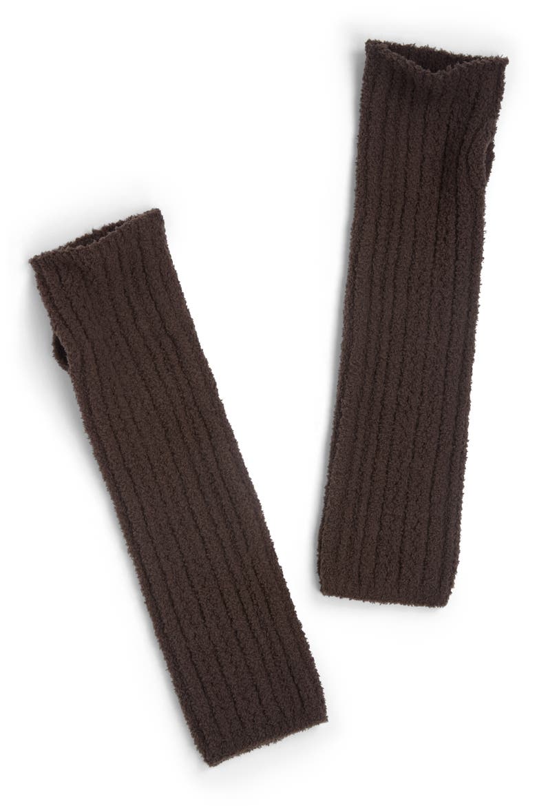 Pointelle Fingerless Gloves, Alternate, color, UMBER