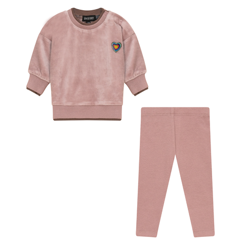 Velour 2 Piece Long Sleeve Top and Leggings Set (Toddler)