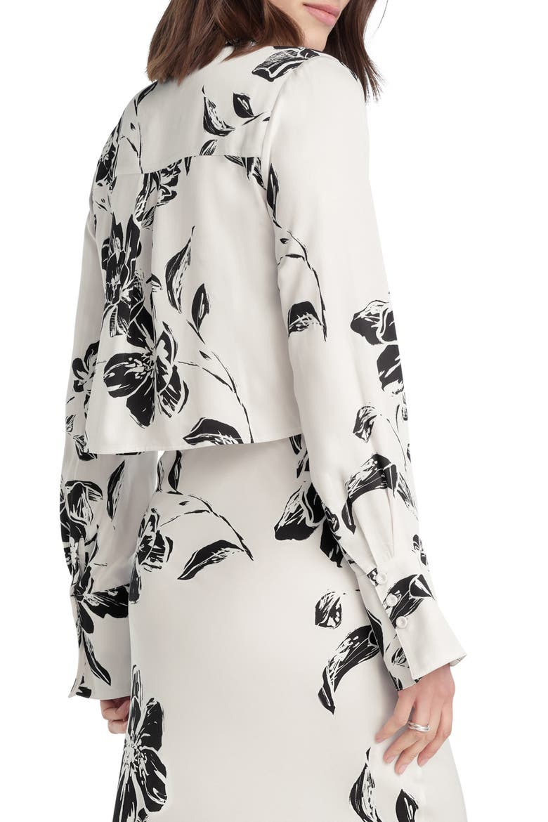 The Cropped Lily Print Top, Alternate, color, VINTAGE FLORAL