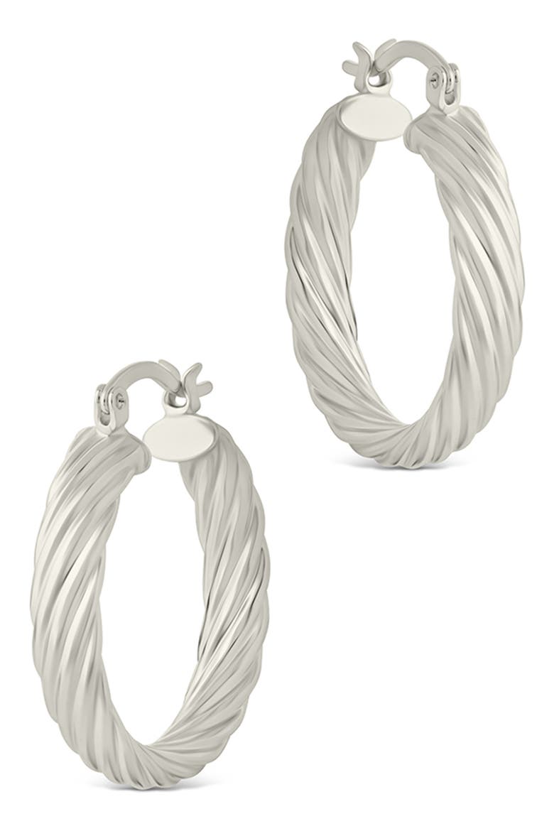 Tilbury Twisted Hoop Earrings, Alternate, color, SILVER