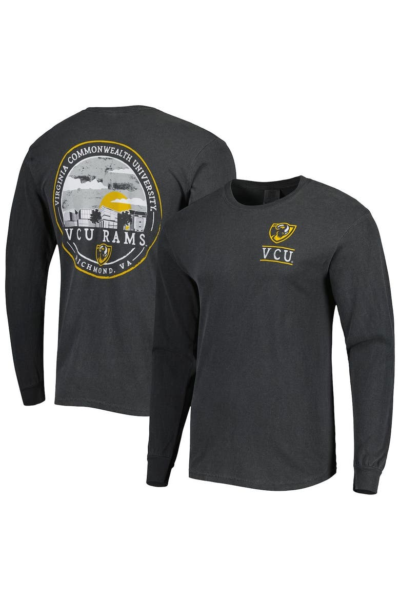 Men's Black VCU Rams Circle Campus Scene Long Sleeve T-Shirt, Alternate, color, Black