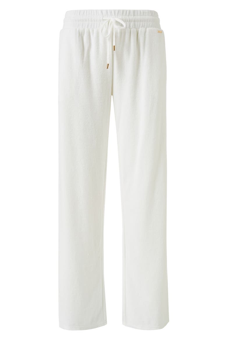 Betty Cotton Blend Terry Cover-Up Pants, Alternate, color, WHITE