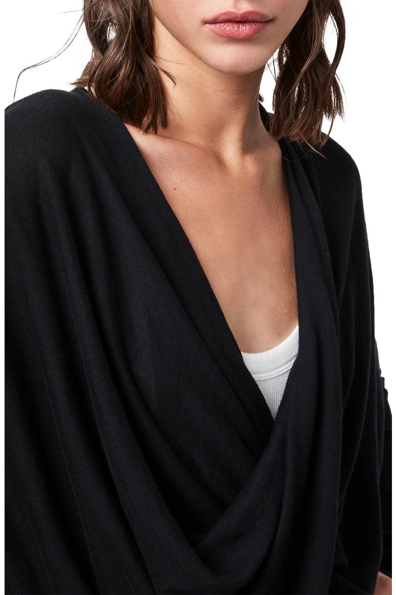 Itat Shrug Cardigan, Alternate, color, BLACK