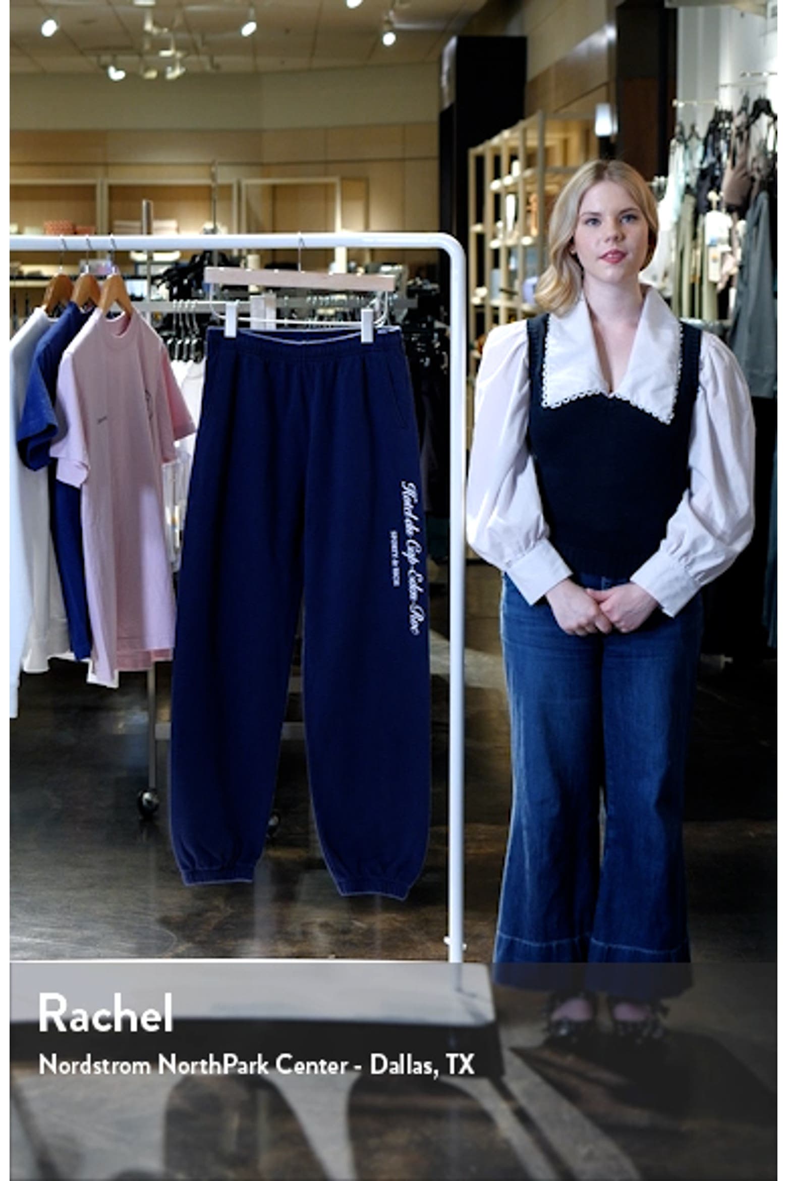 Cleanliness Cursive Sporty & Rich Hotel Du Cap Cursive Cotton Sweatpants (Women ...