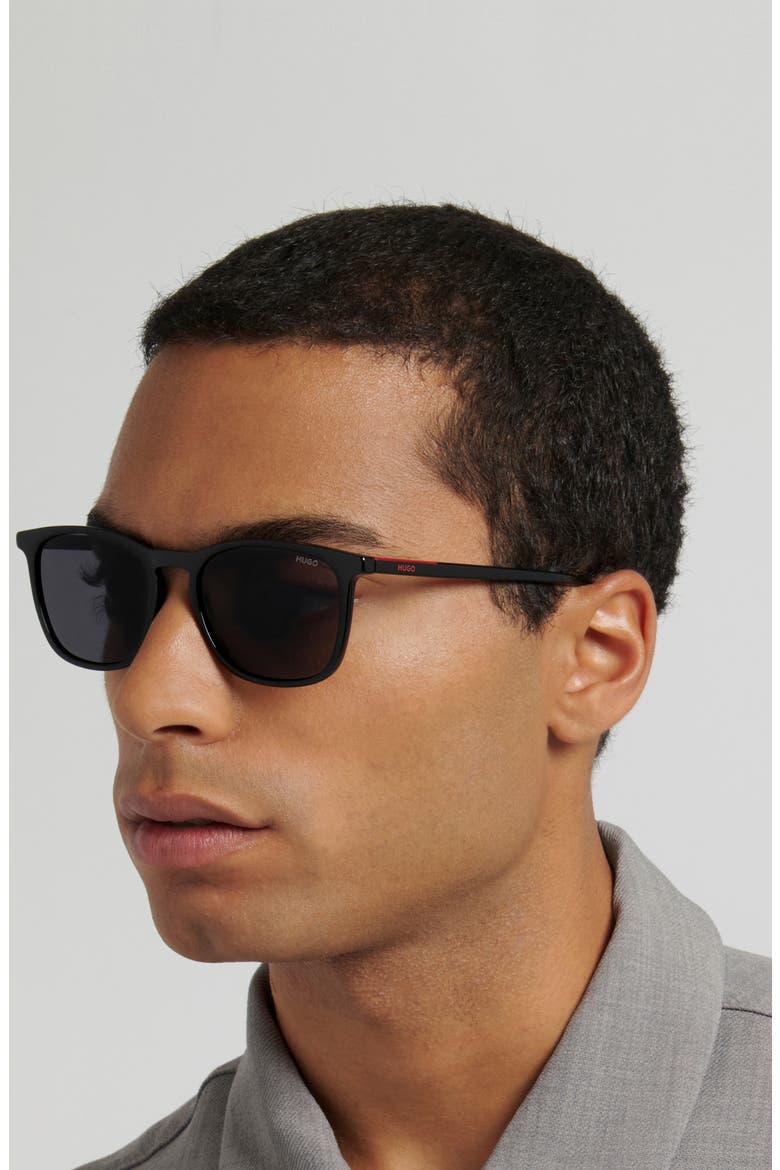 53mm Rectangular Sunglasses, Alternate, color, BLACK/ GREY