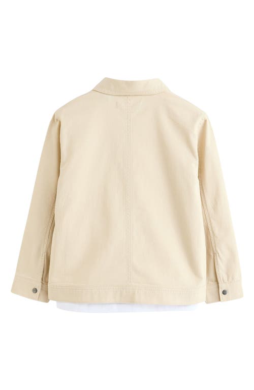 Smallsaints By Allsaints Kids' Oversize Ramskull Snap-up Shirt Jacket & T-shirt Set In Neutral
