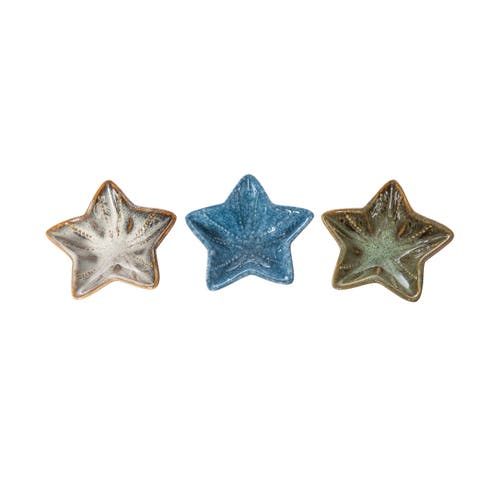 Sea Star Accent Dish Plates Set of 3