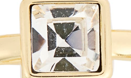Covet Set Of 6 Stud & Cubic Zirconia Rings In Gold