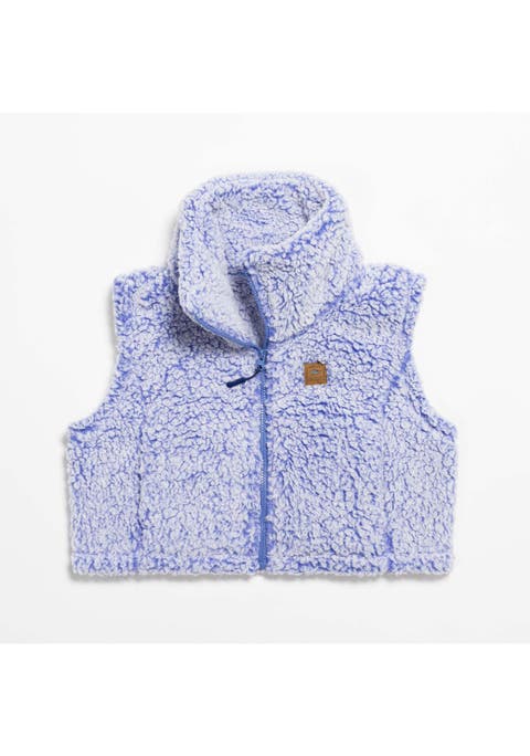 Cropped High Pile Fleece Vest