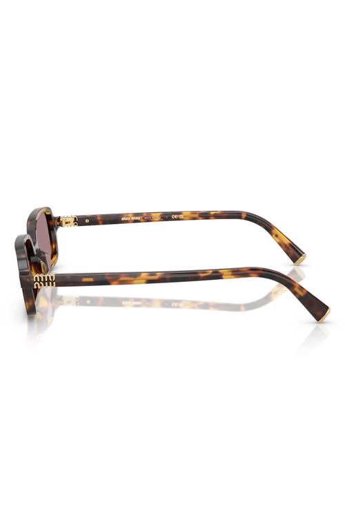 Miu Miu 52mm Rectangular Sunglasses In Brown Havana