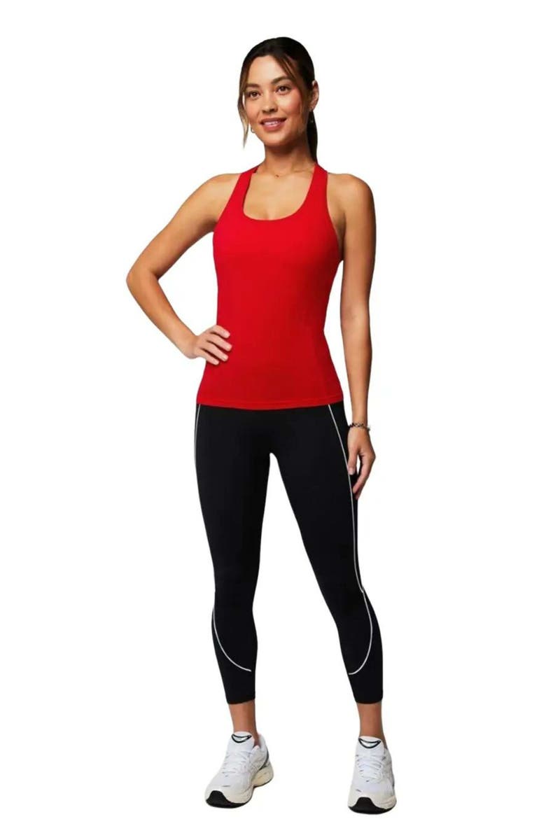 Feather Tech+ Racerback Tank, Alternate, color, Heated Red