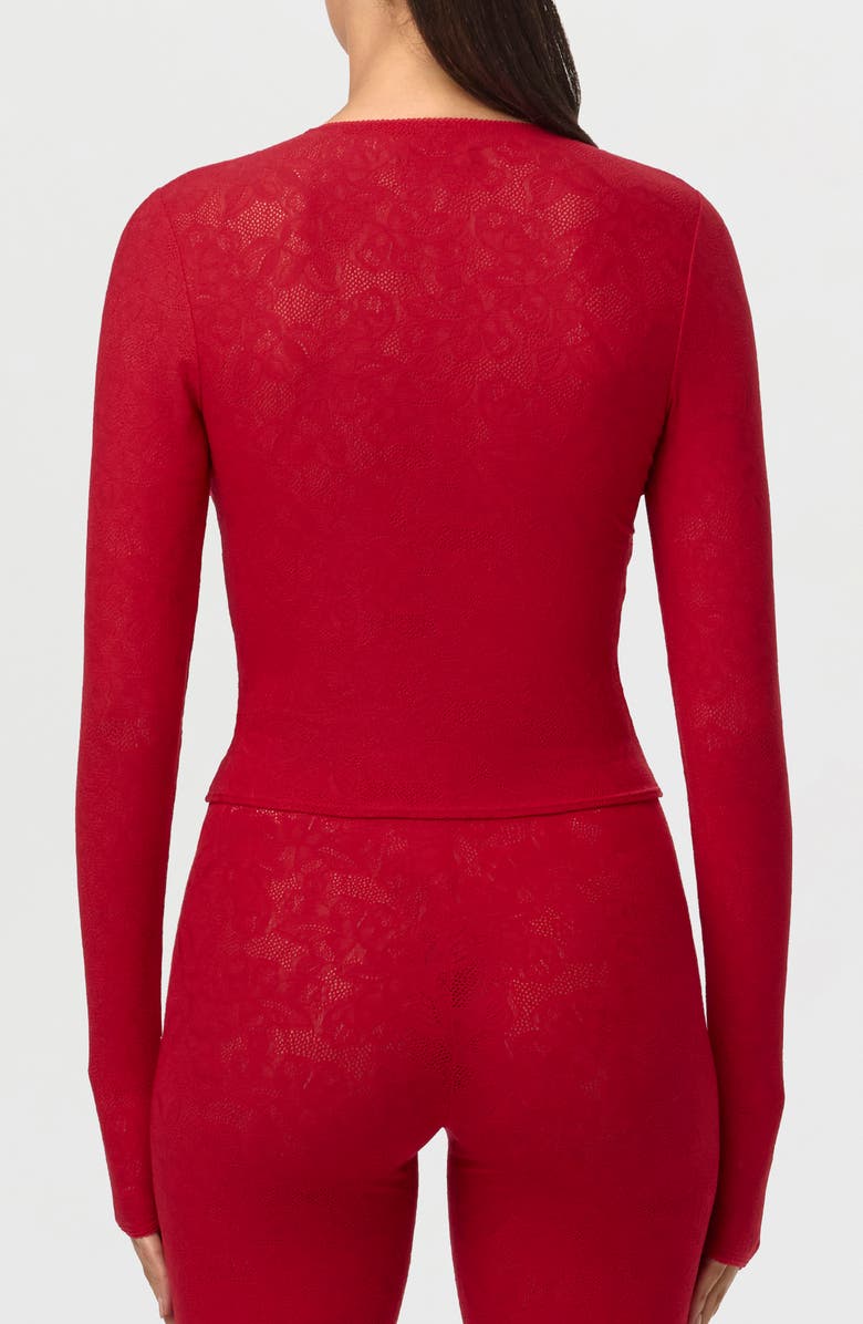 Naked Wardrobe Lace Top, Alternate, color, Ruby Red