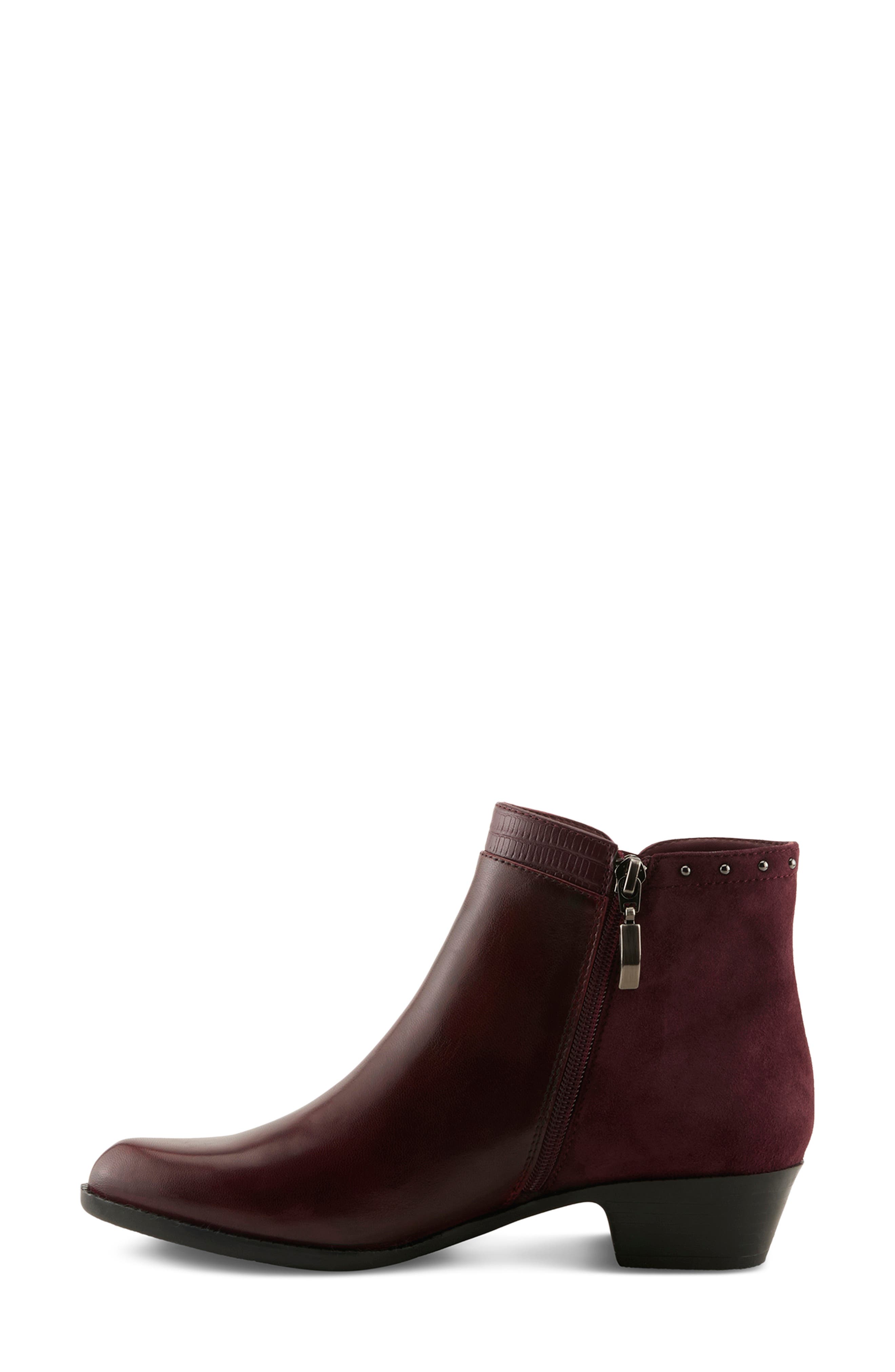 Annelise Leather Bootie, Alternate, color, BORDEAUX